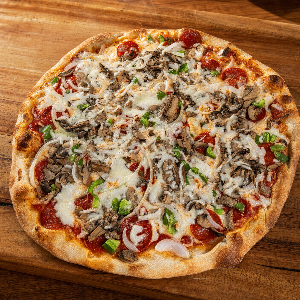 The Works Pizza.