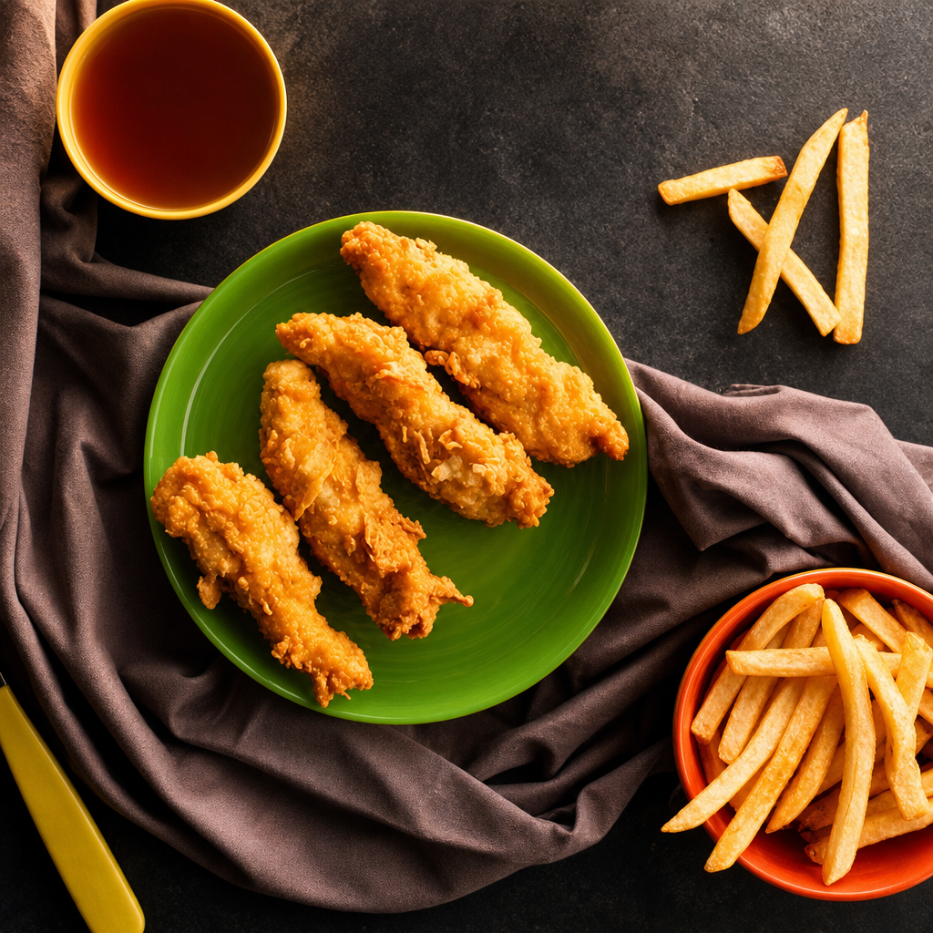 Kid's Chicken Tenders With Fries (3 Pieces).