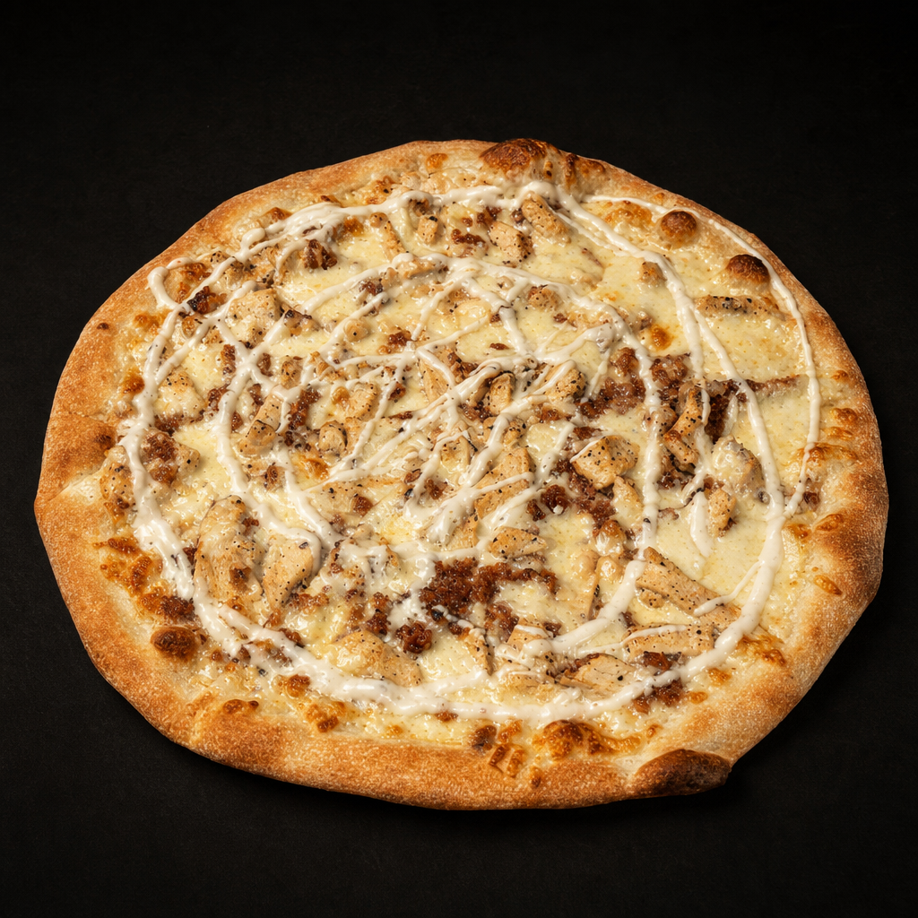 Chicken Bacon Ranch Pizza.