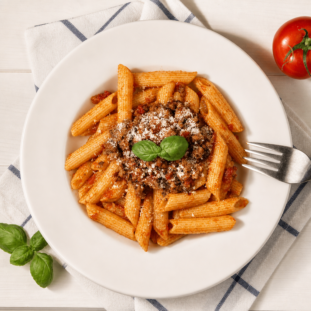 Pasta with Meat Sauce.
