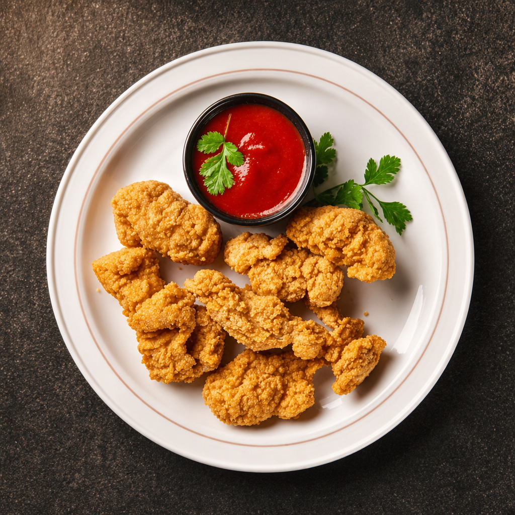 Kid's Chicken Nuggets With Fries (5 Pieces).