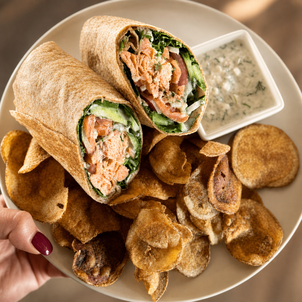 Caesar Salmon Wrap