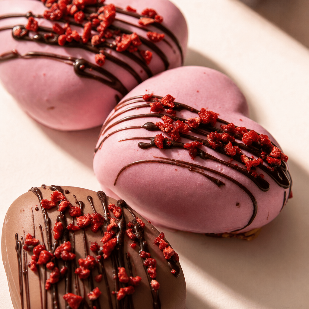 Raw Raspberry Heart Cake