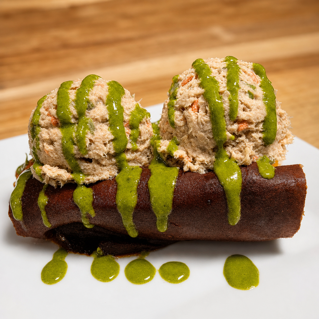 Sweet Potato with Tuna Salad.
