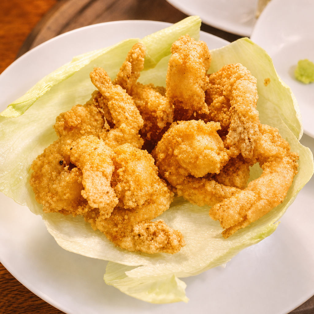 Tôm Rang Trứng Muối - Shrimp in the Golden Basin