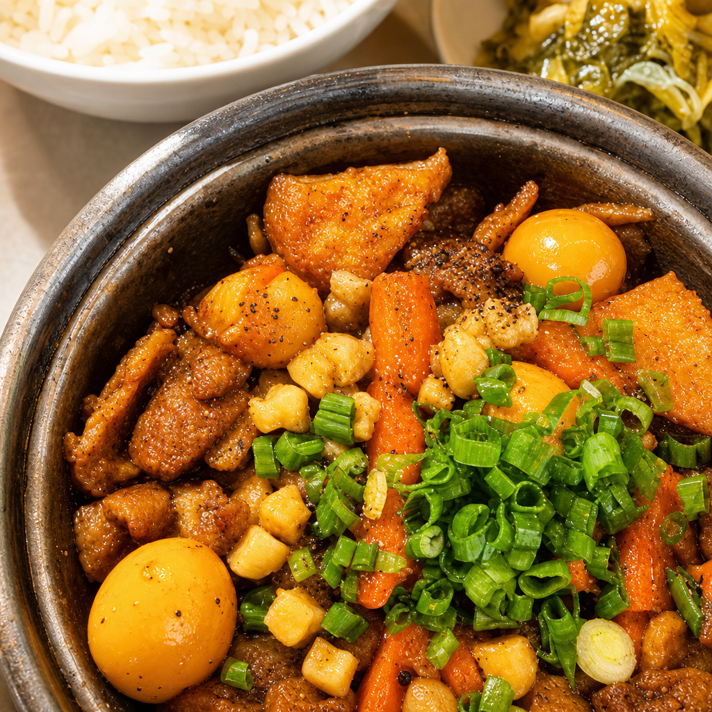 Thịt Heo Kho Đậu Hũ Trứng Cút - Fabulous Piglet