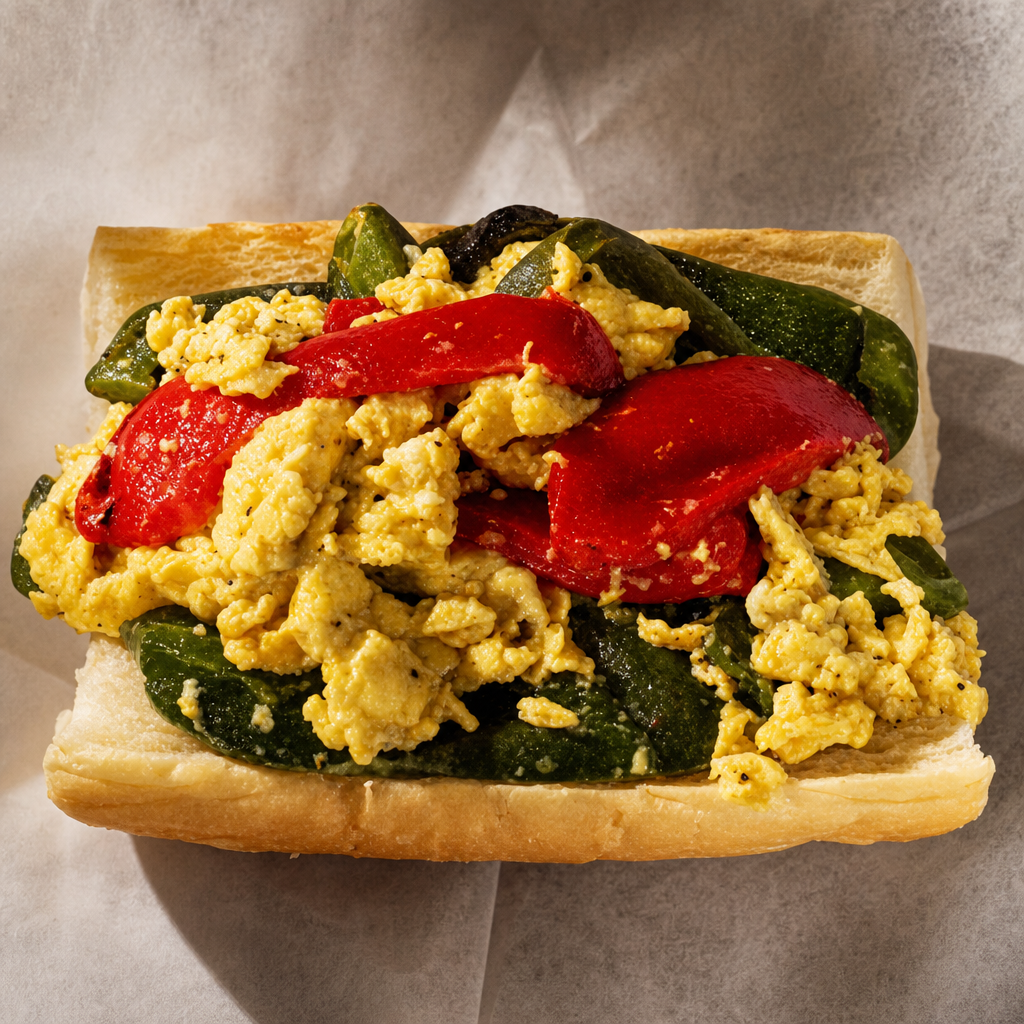 Pepper & Egg Sandwich.