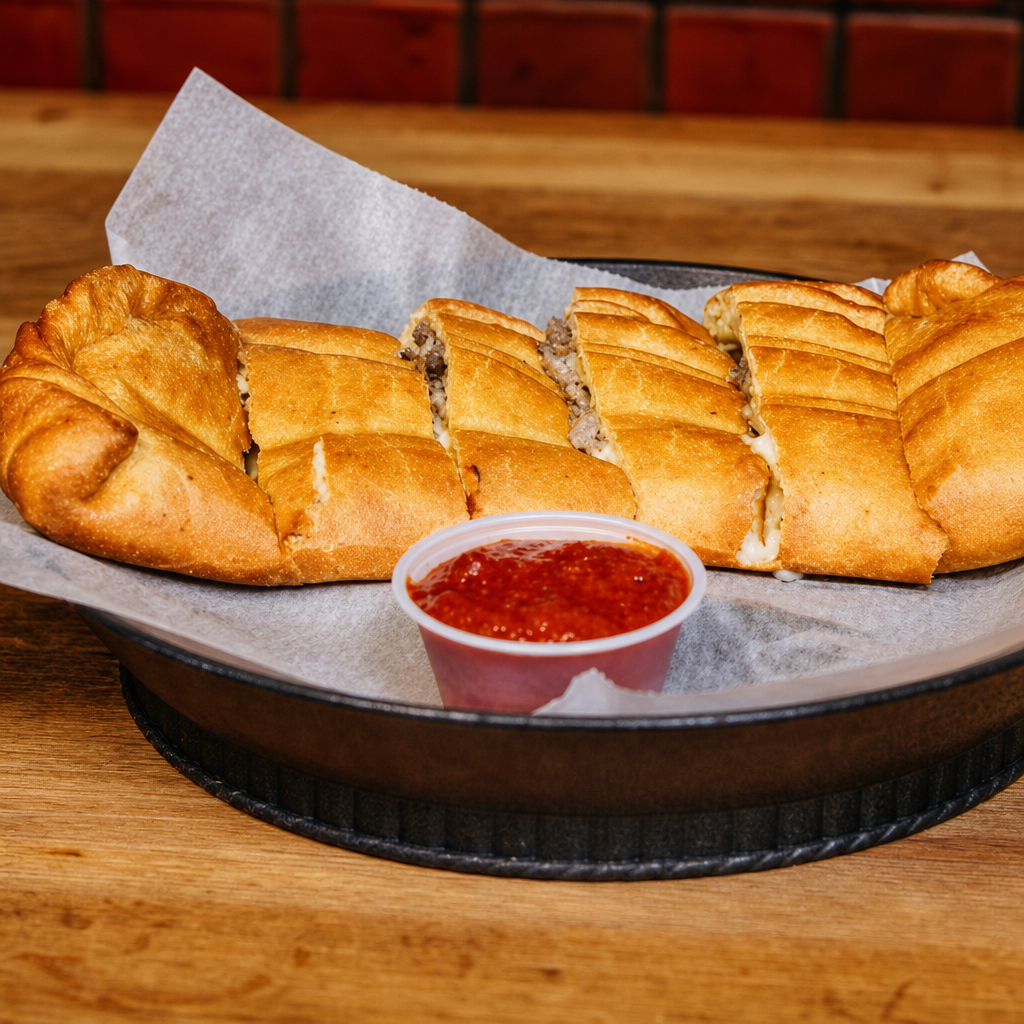 Beef & Mozzarella Cheese Calzone.