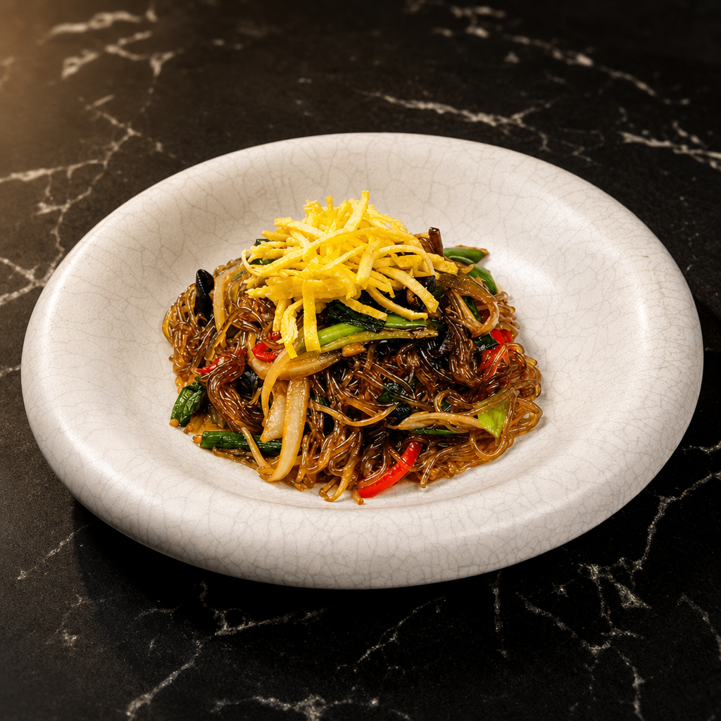 Stir-Fried Glass Noodles with Mushroom