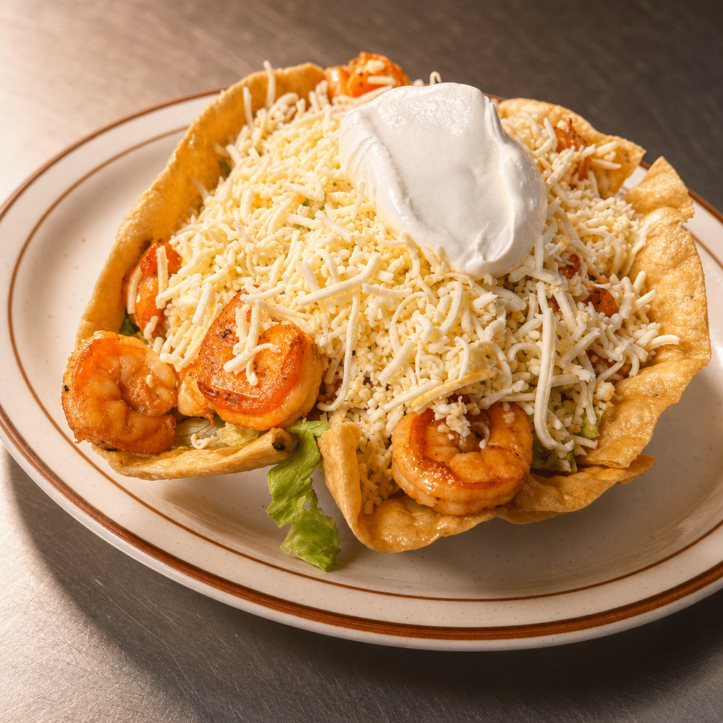 Grilled Shrimp Taco Salad.