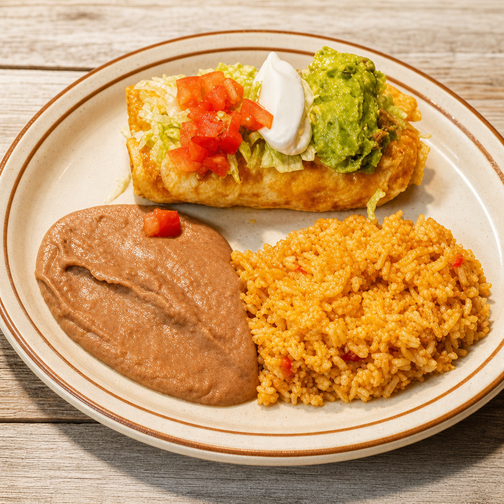 Lunch Chimichangas.