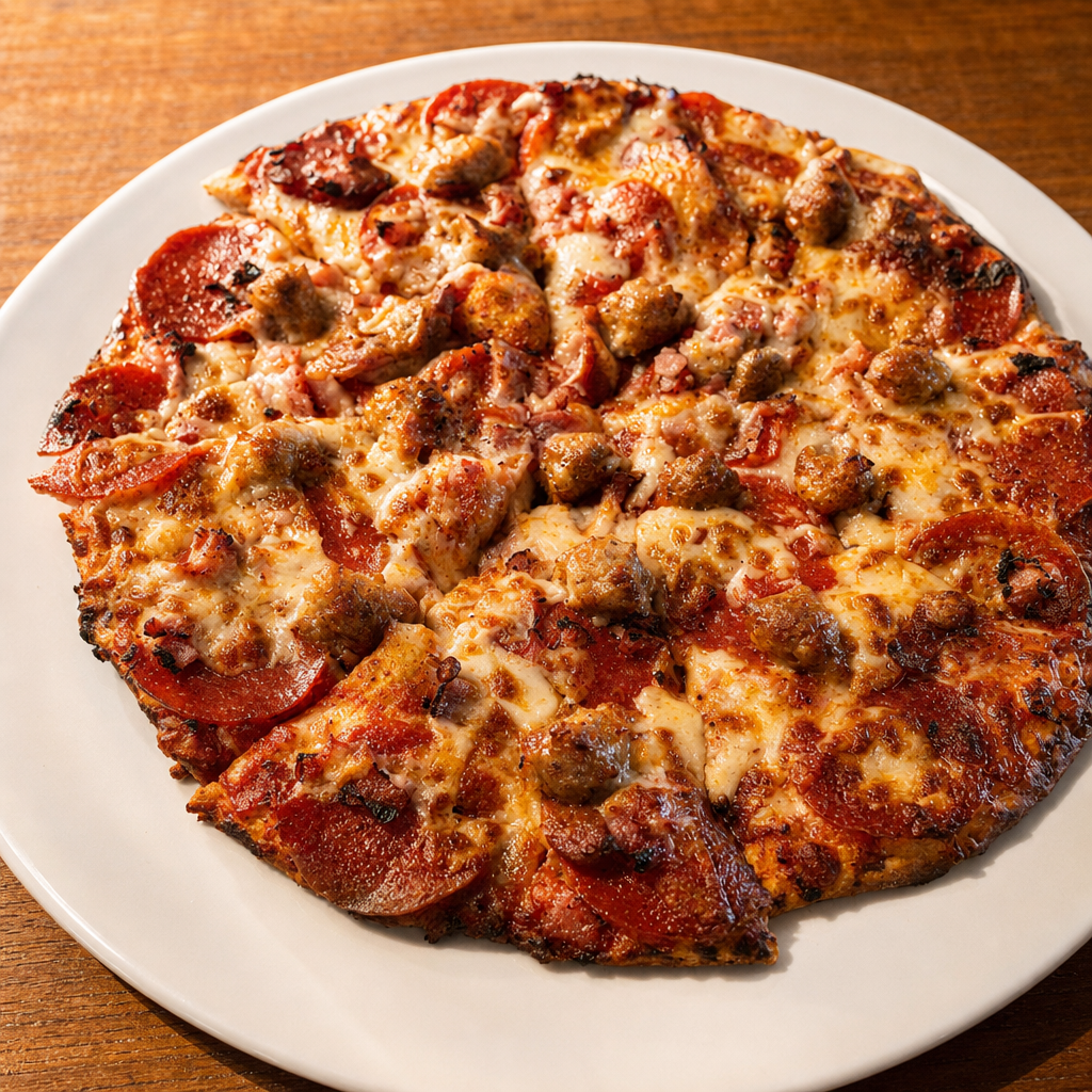 All Meat Pizza.