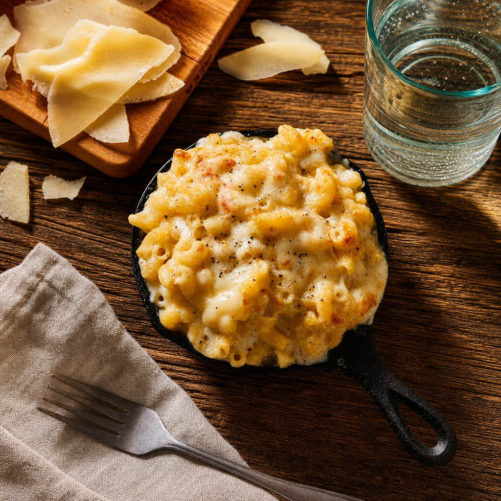 Garlic Parm Mac.
