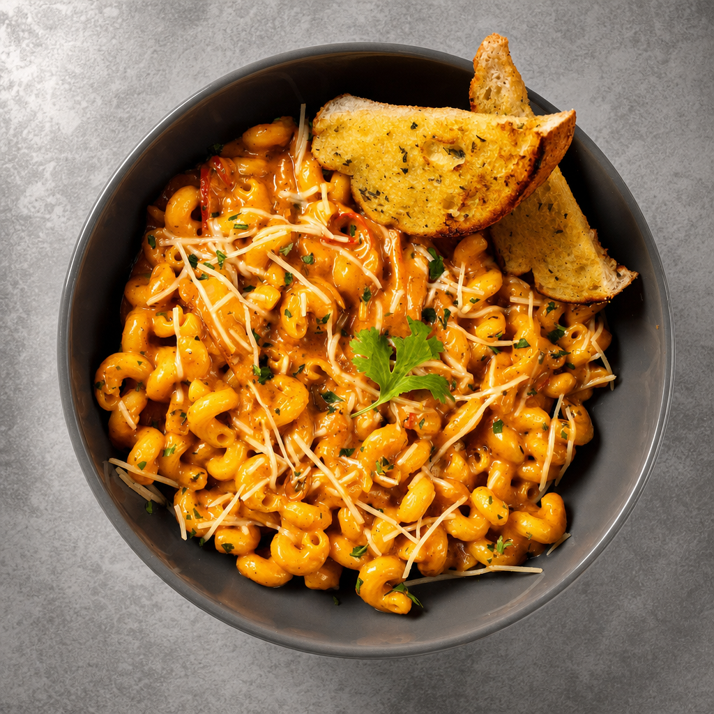 Curry Cavatappi Pasta.