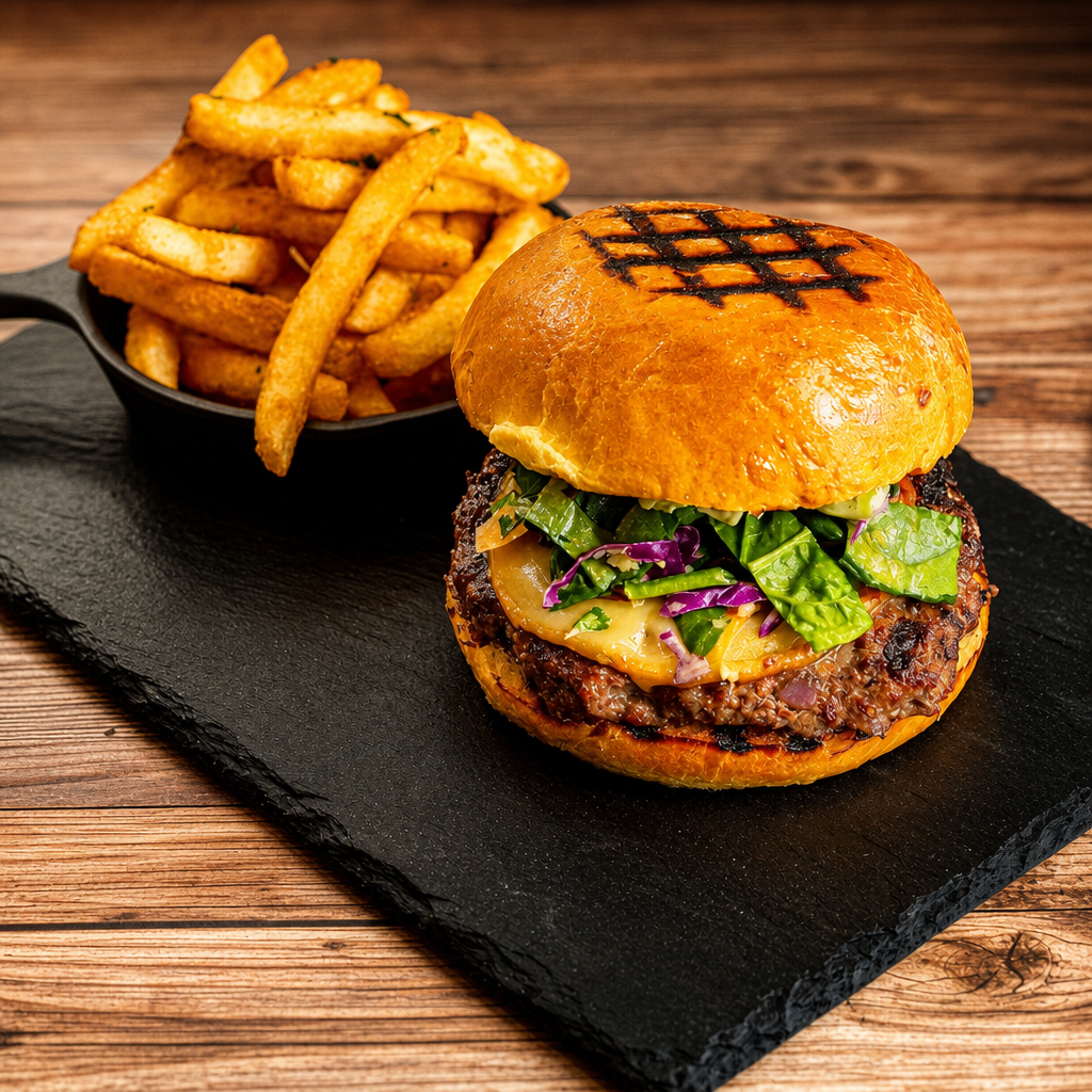 Bison & Beef Burger.