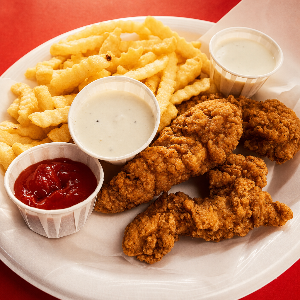 Chicken Fingers with Fries.