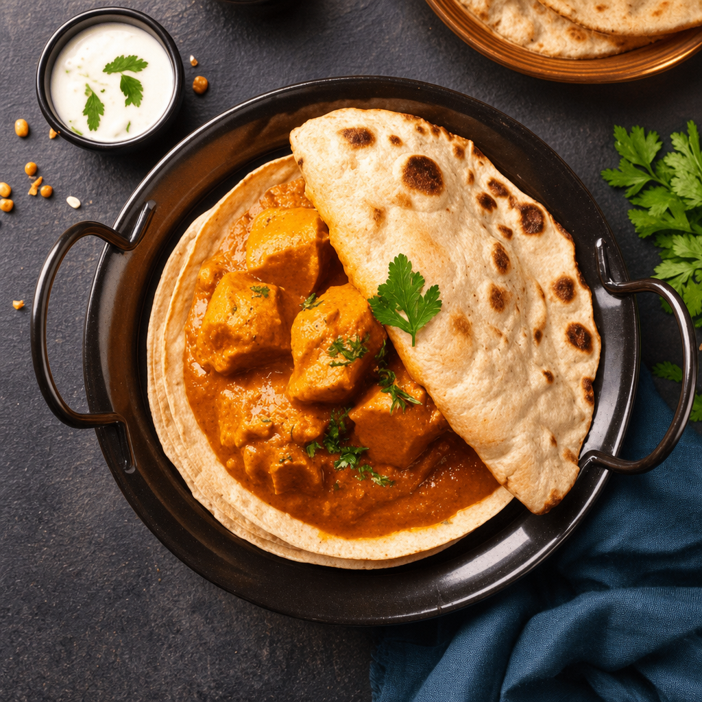 Chicken Curry with Roti.