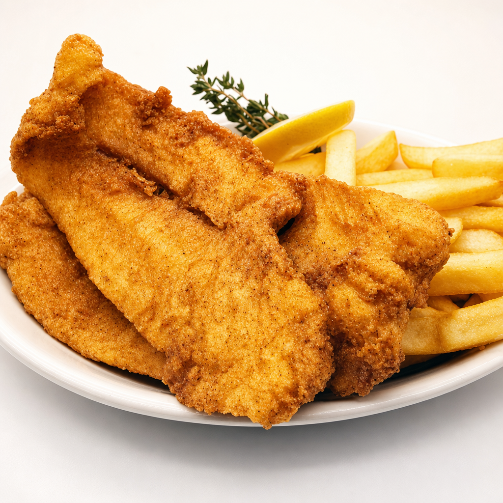 Fried Fish with Fries