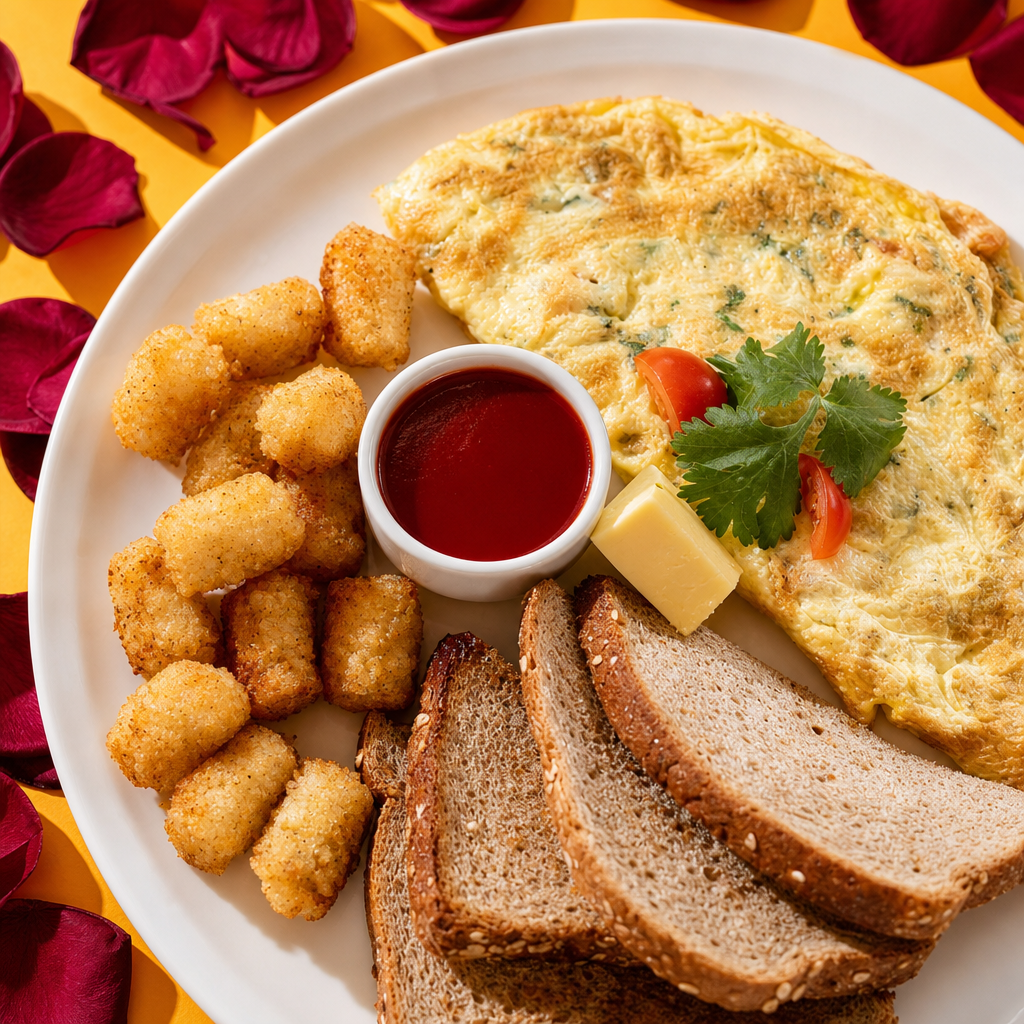 Masala Omelette & Pav.
