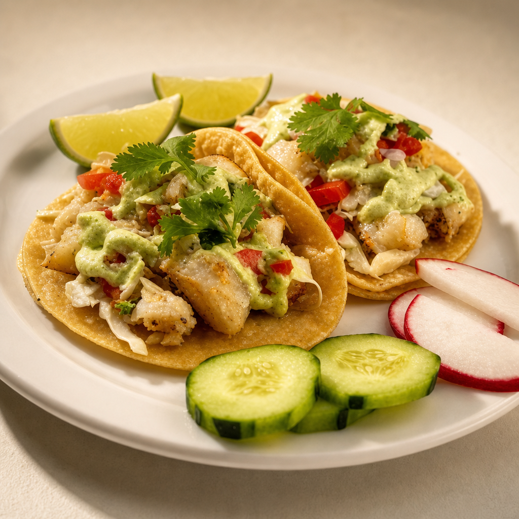 2 Fish Tacos Plate