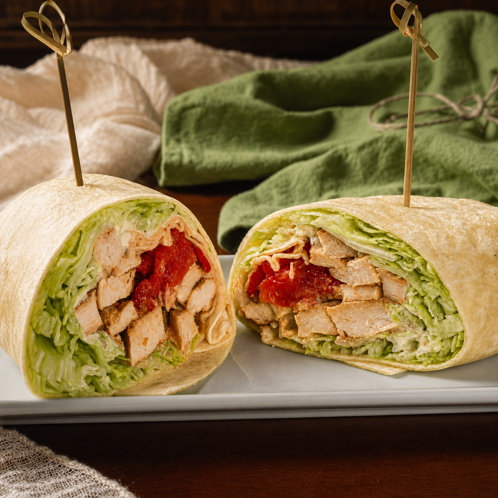 Simple Chicken Wrap.