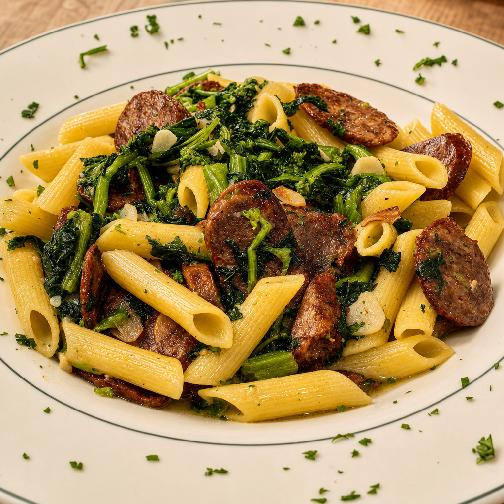 Broccoli Rabe & Sausage Pasta.