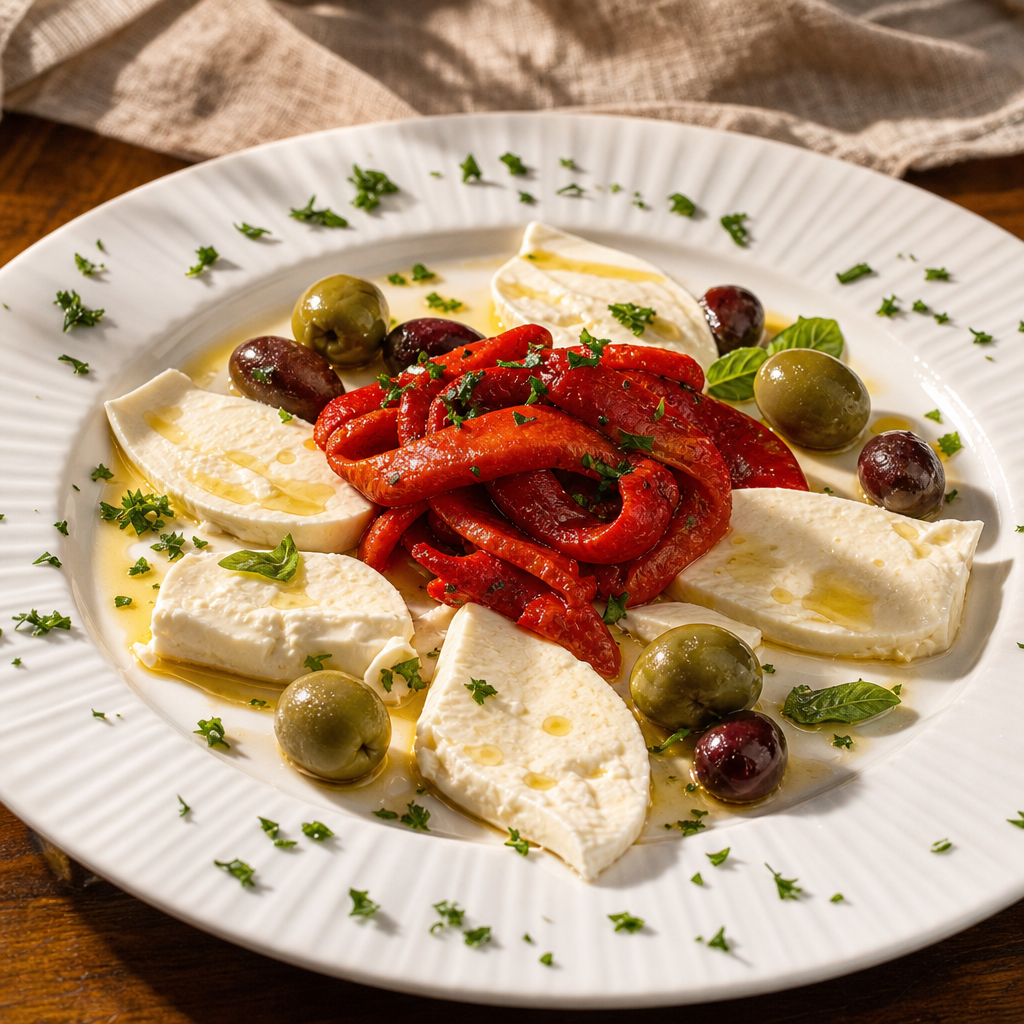 Fresh Mozzarella & Roasted Peppers or Tomato.