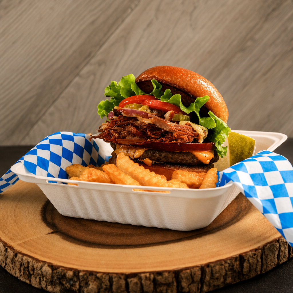 Spicy Homemade Hot Pastrami Burger