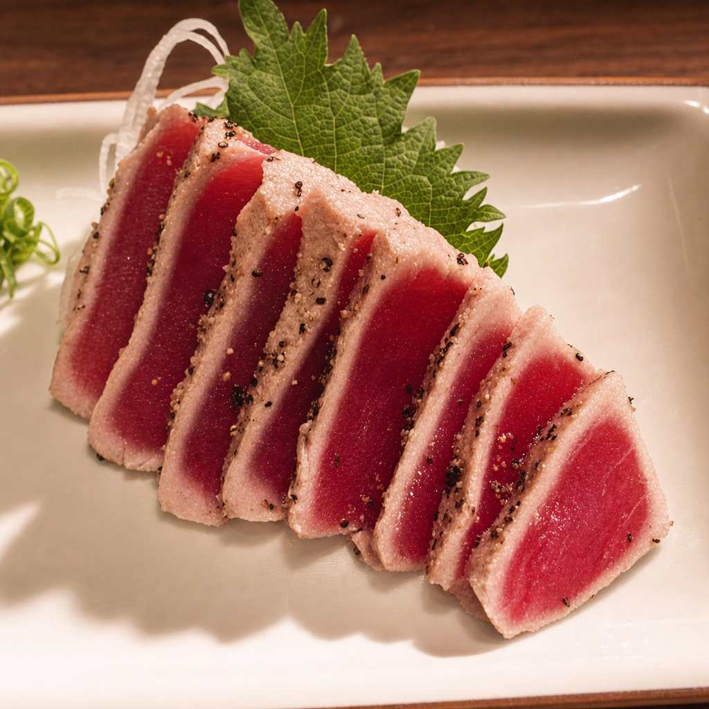 <Tuna Tataki* $12.