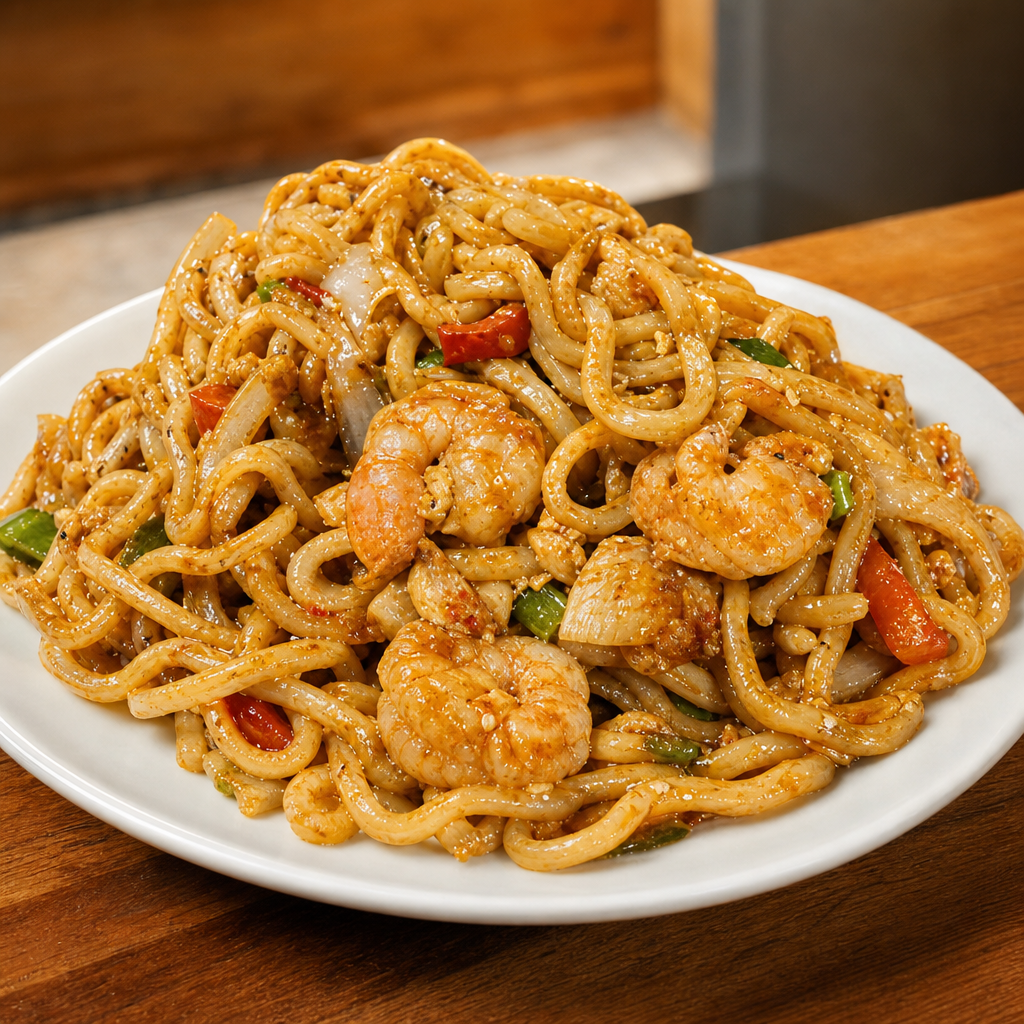 Spicy Udon Noodles.