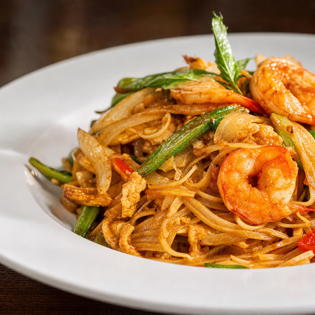 Drunken Thai Spaghetti - Lunch.