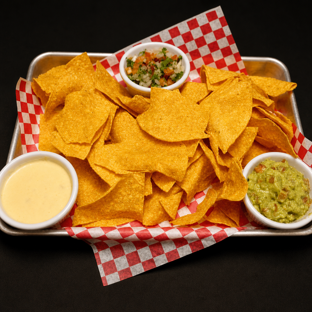 Chips & Guac, Queso, Pico.