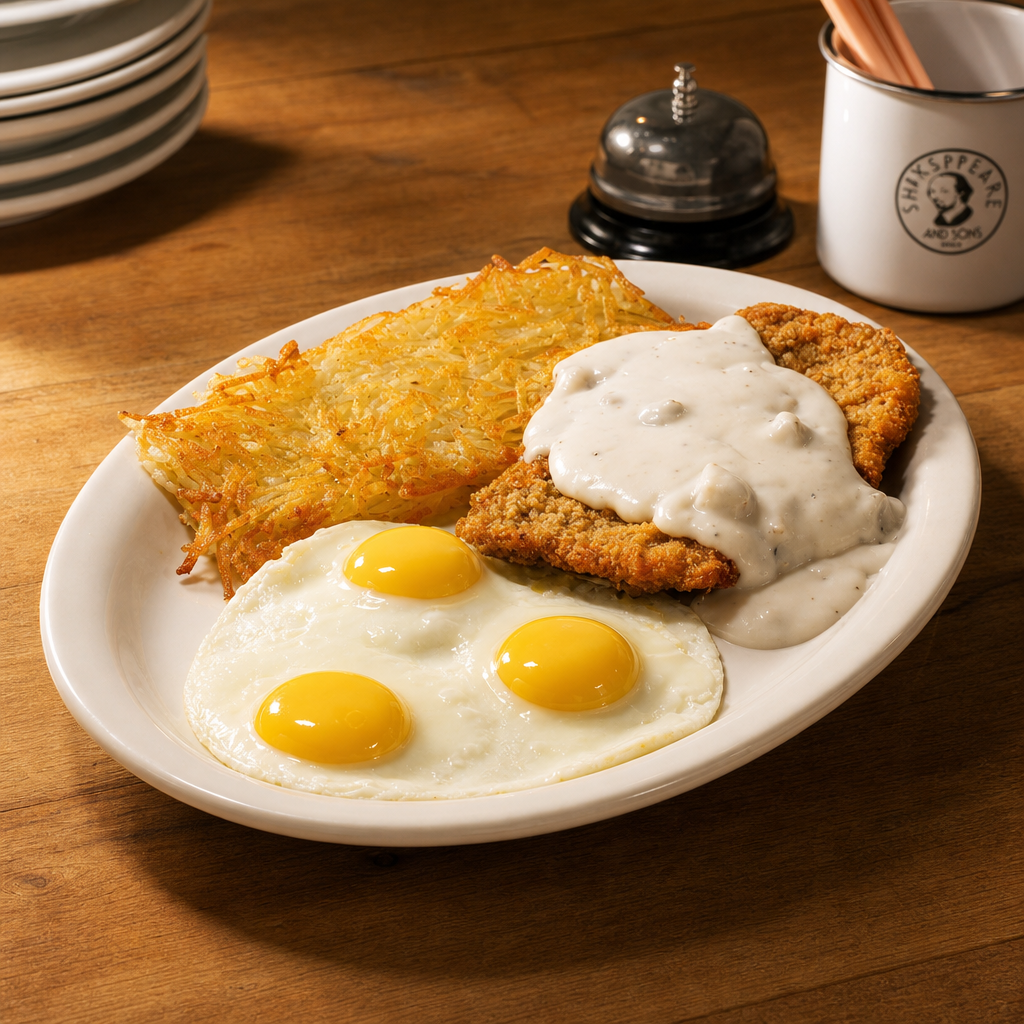Country Fried Steak and Eggs