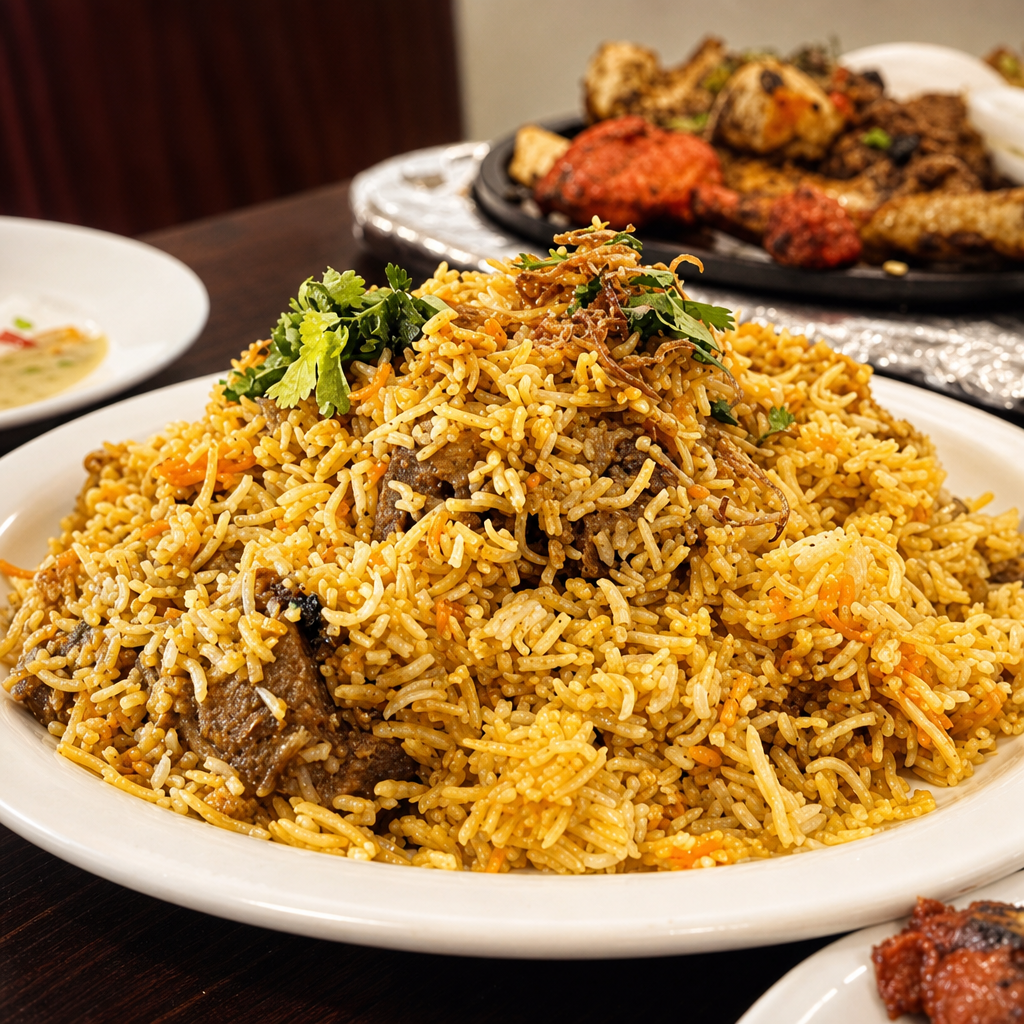Goat Biryani.