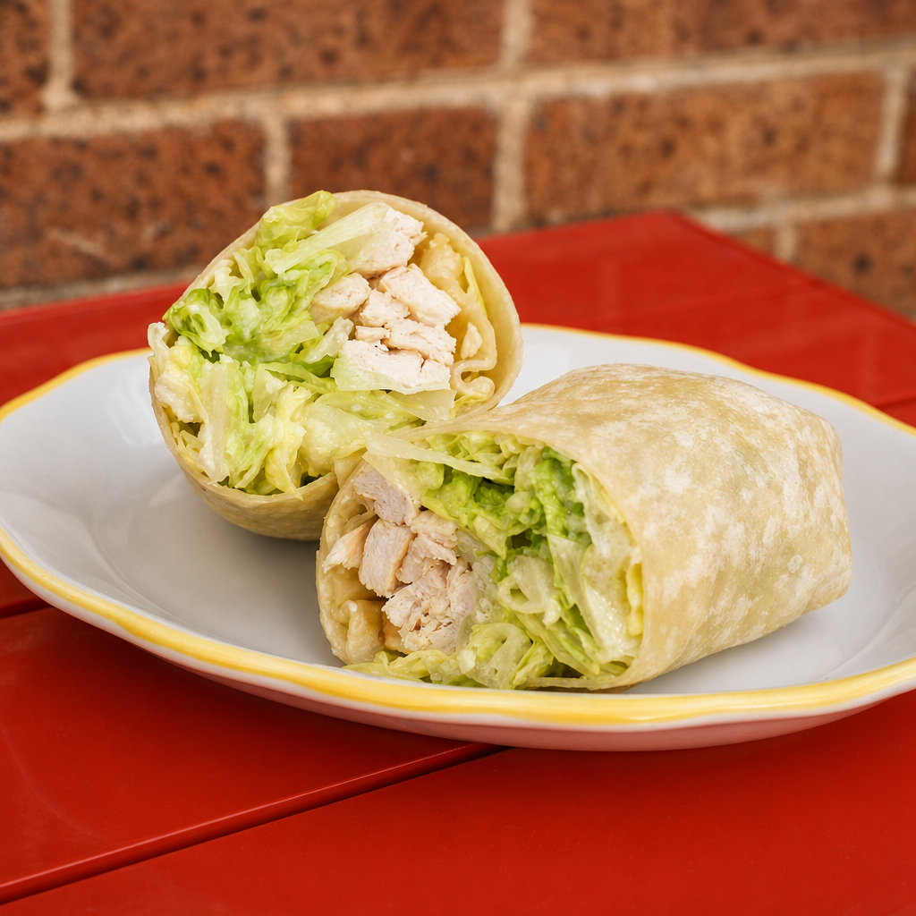 Lemon Chicken Caesar Wrap.