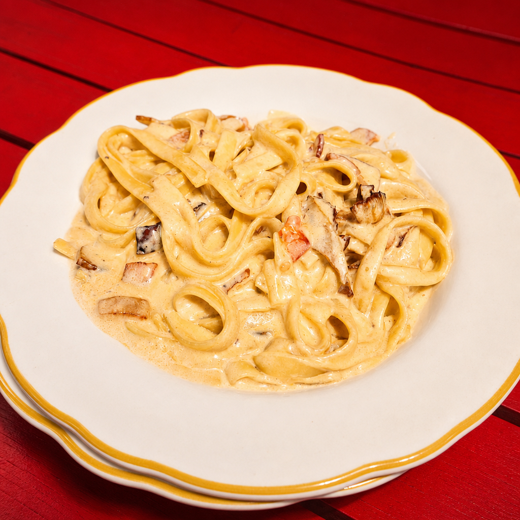 Fettuccine Carbonara.