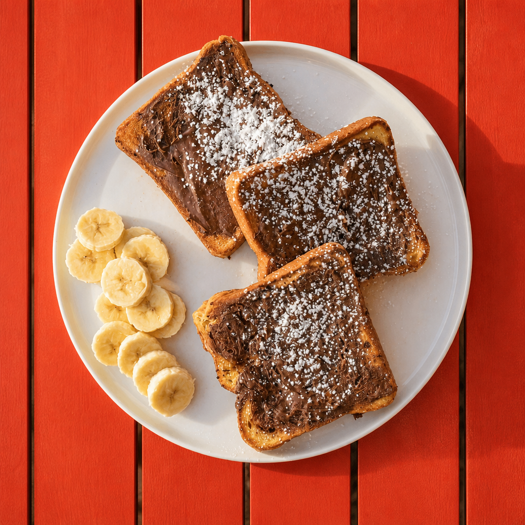 Nutella Stuffed French Toast.