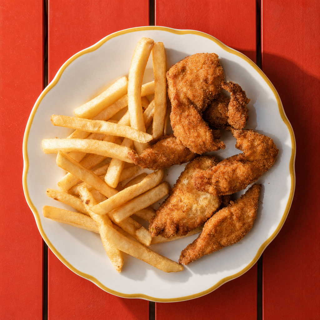 Chicken Fingers with Fries.
