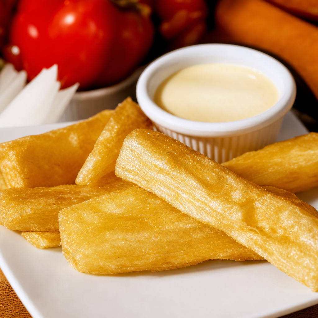 Yuca a La Huancaina.