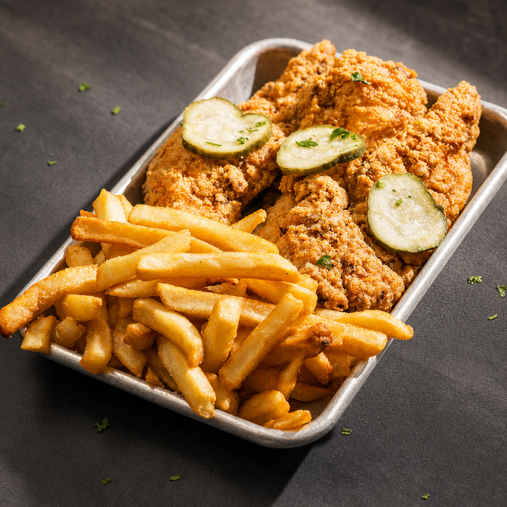 3 Chicken Tenders w/ Fries.