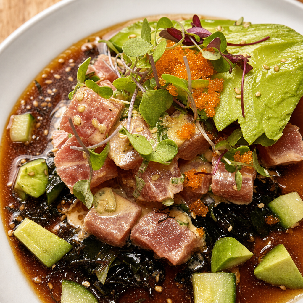Poke Tuna Appetizer.