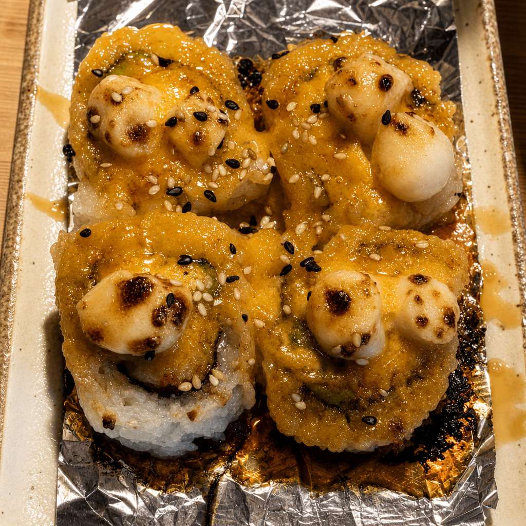 Baked Scallop Roll.