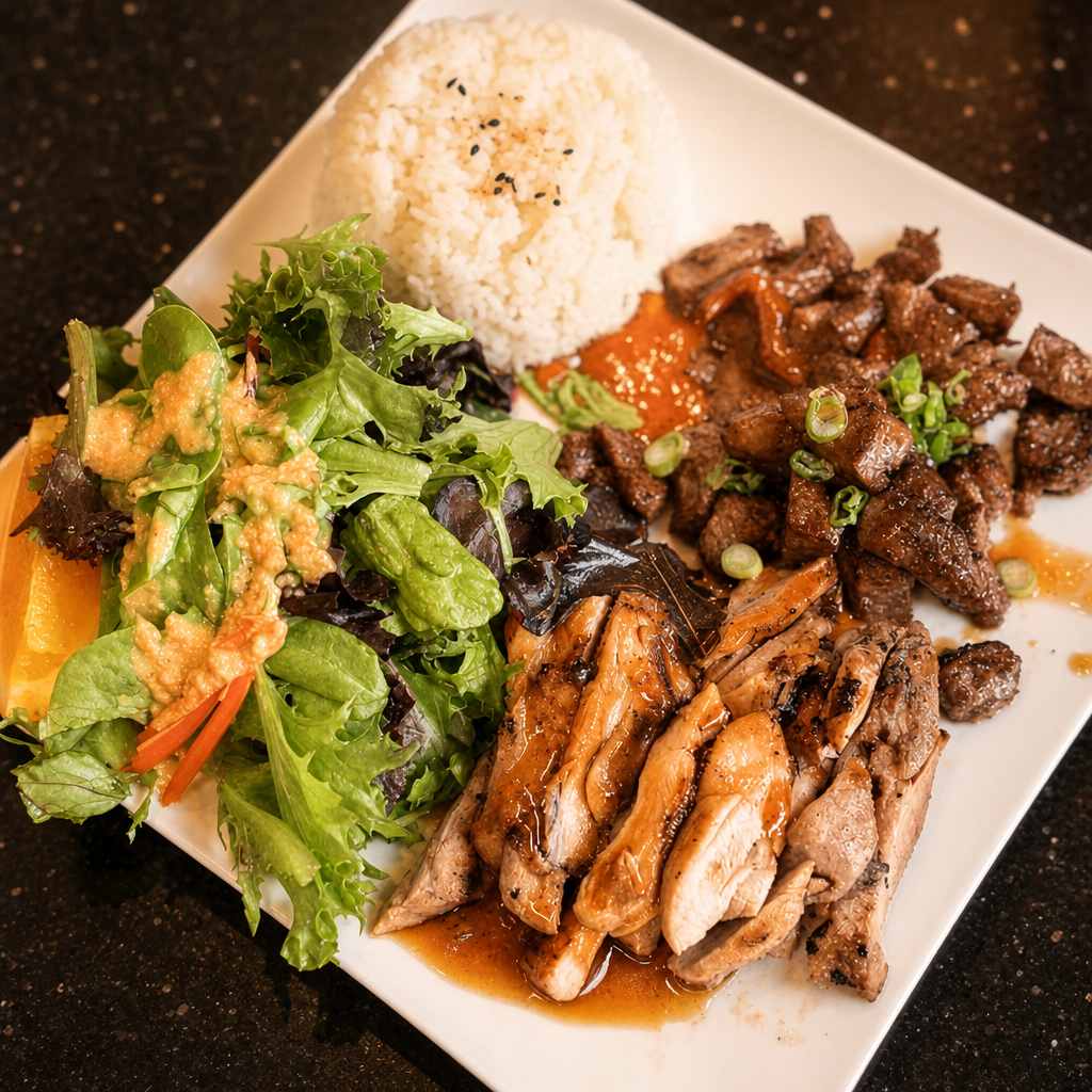 Chicken & Beef Plate.