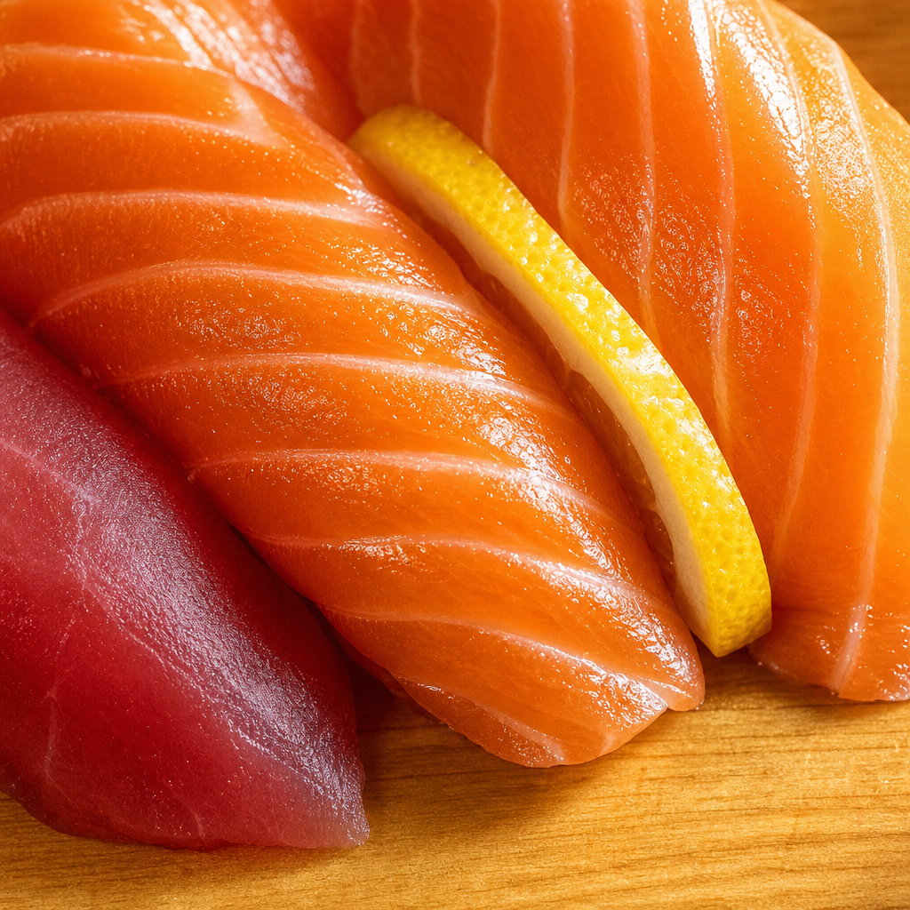 Salmon Nigiri Sushi.