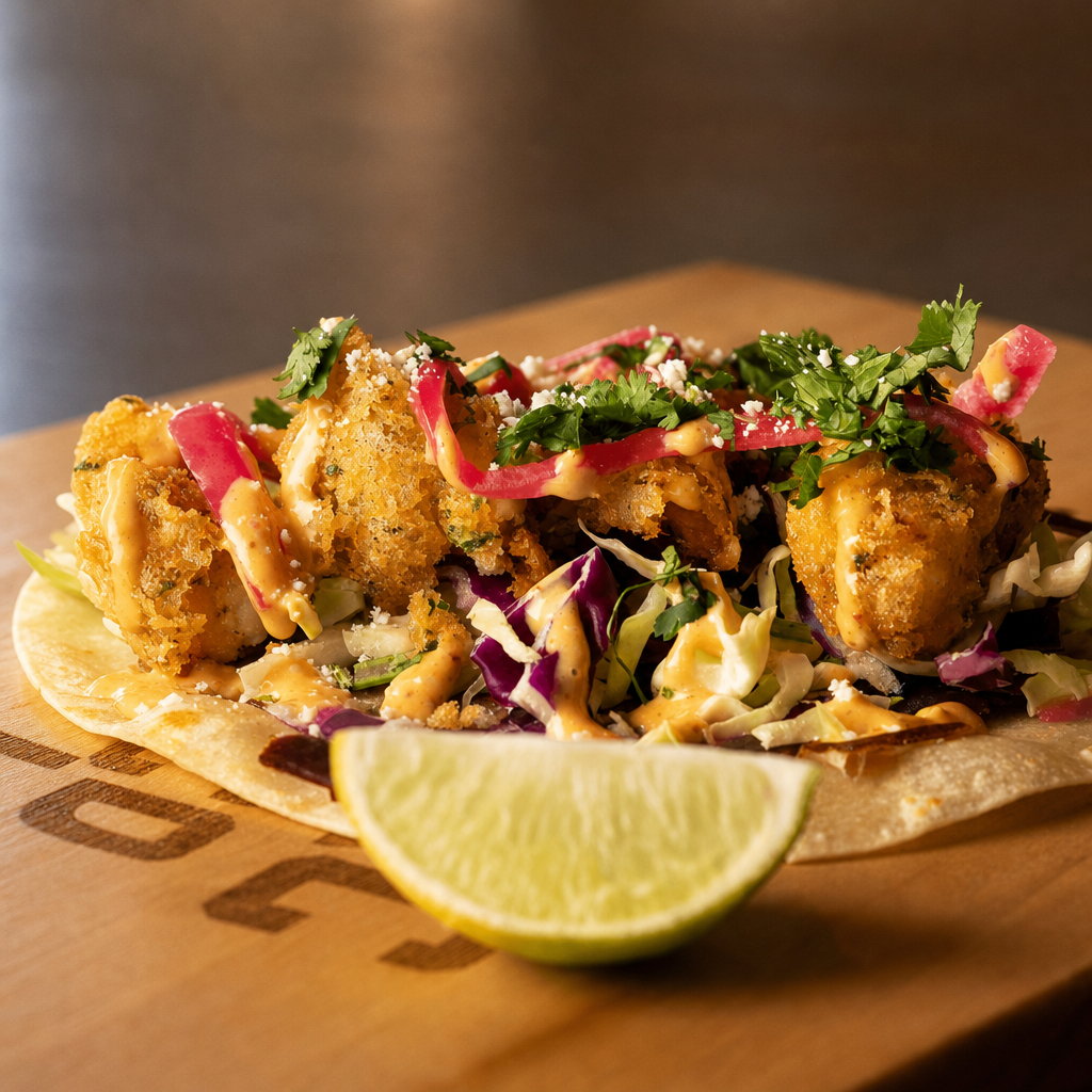 Tempura Shrimp Taco.
