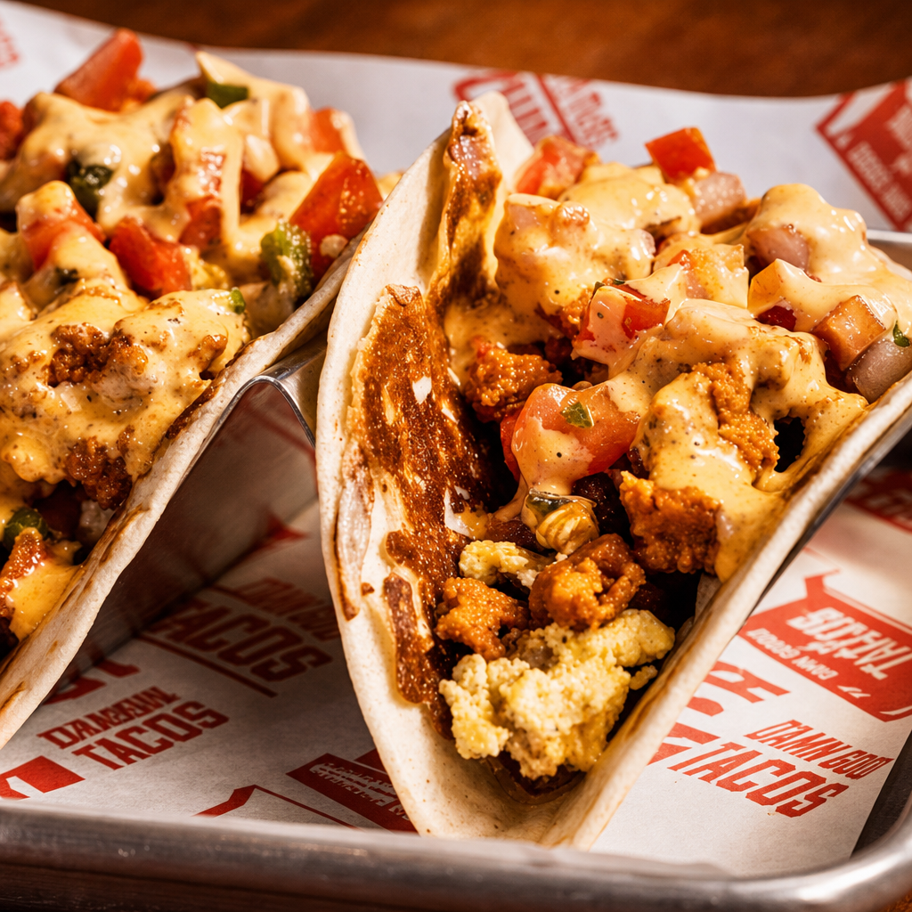 Breakfast Taco - Chorizo, Egg, Cheese, Pico.