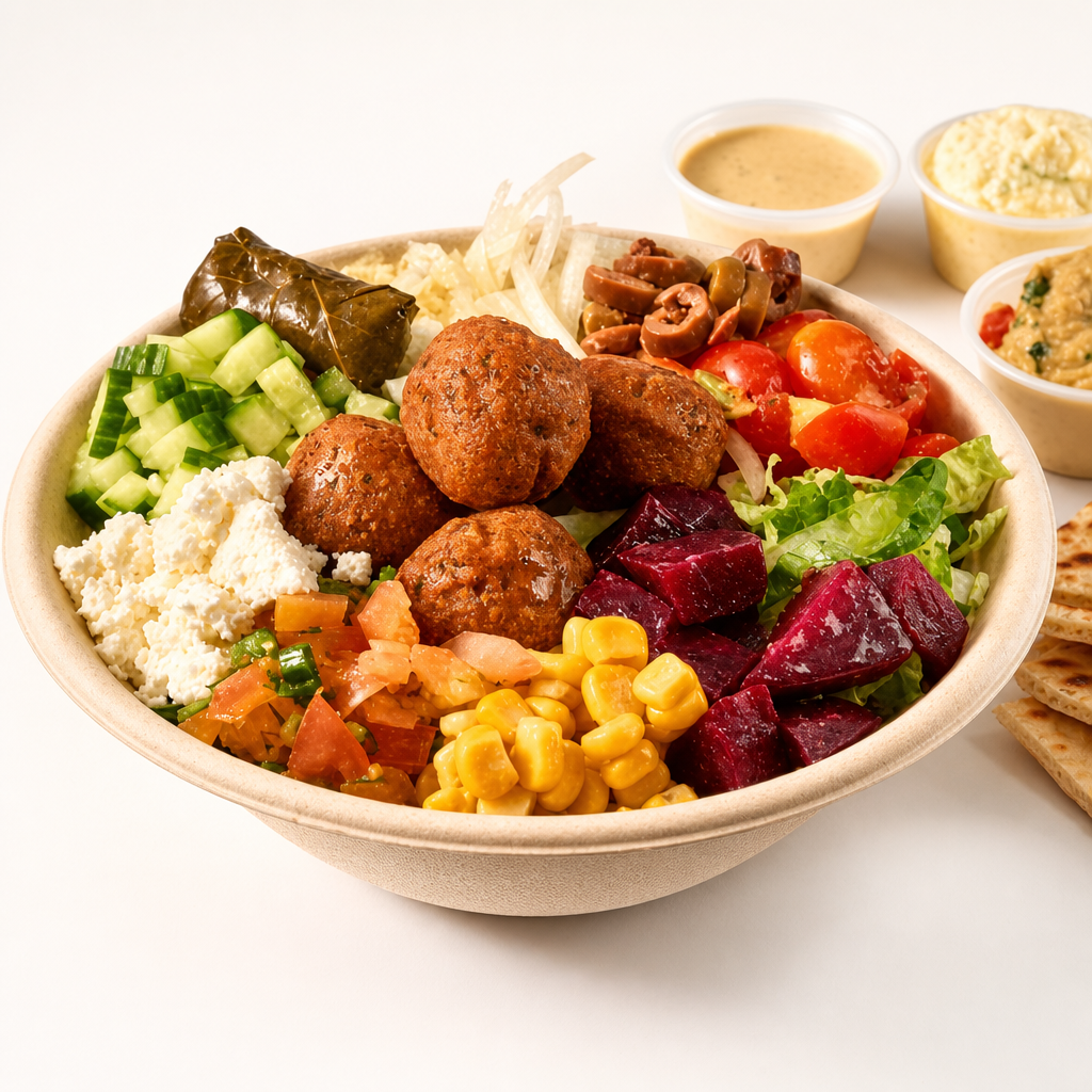 Plant Based Meatballs Bowl.