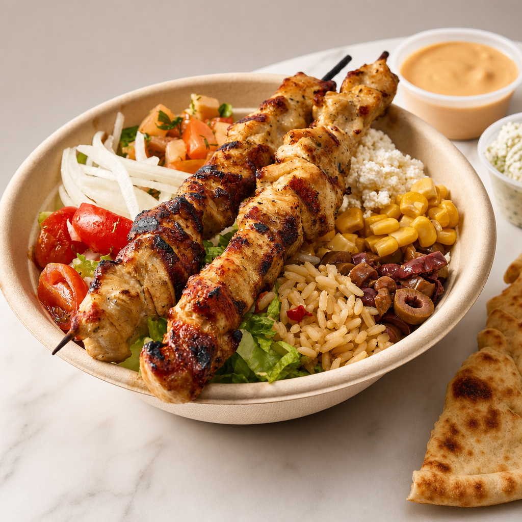 Chicken Souvlaki Bowl.