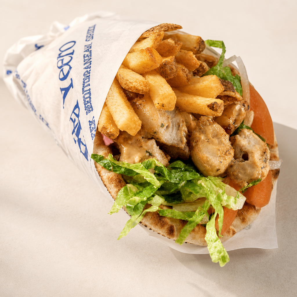 Chicken Souvlaki Pita.