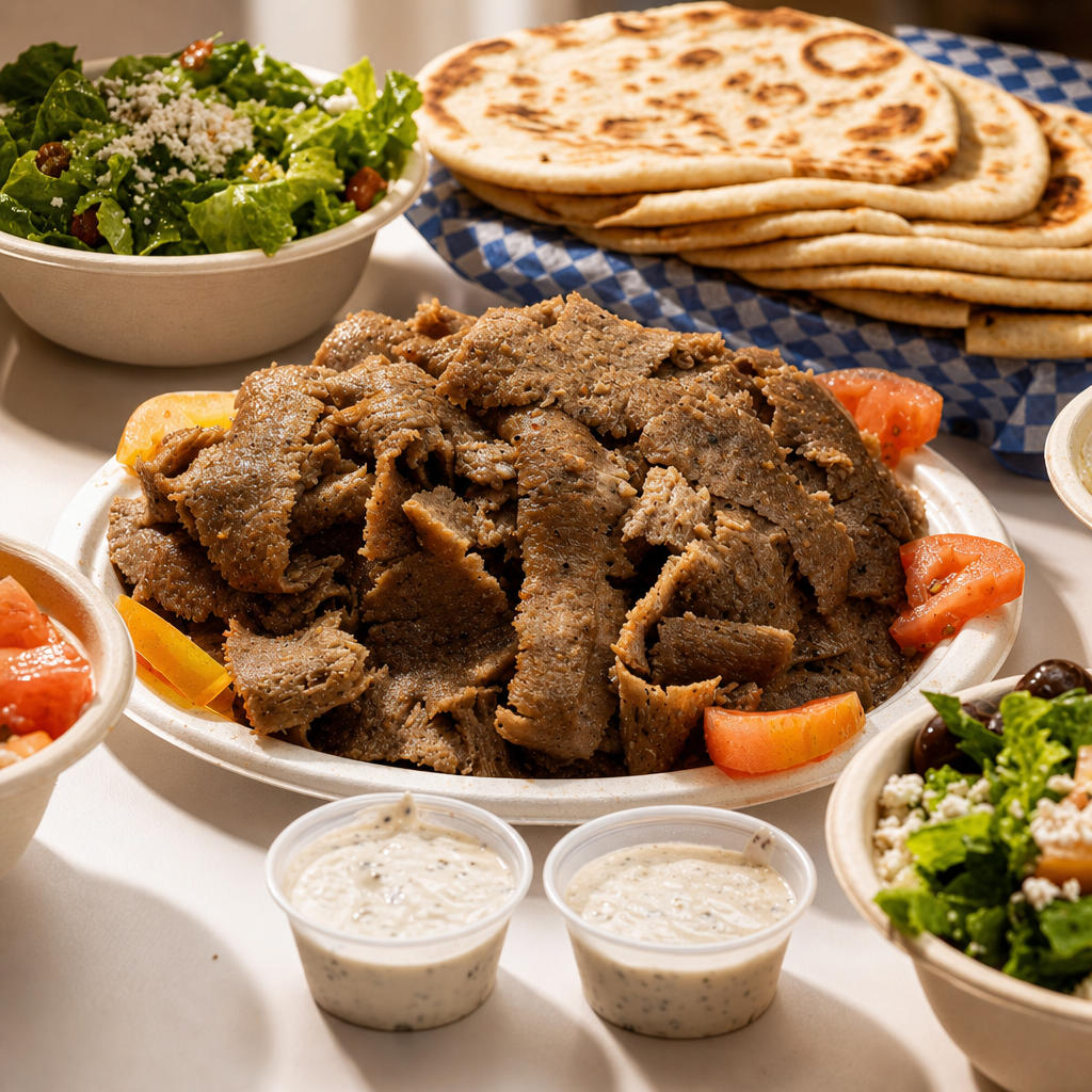 Double Gyro Plate with French Fries or Rice